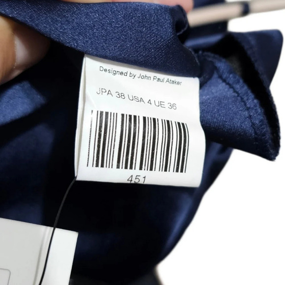 John Paul Ataker Midnight Blue Structured Strapless Gown NWT - Picture 11 of 12